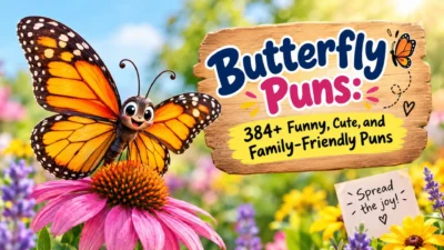 Butterfly Puns 384+ funny, cute, and family-friendly butterfly jokes in a colorful garden